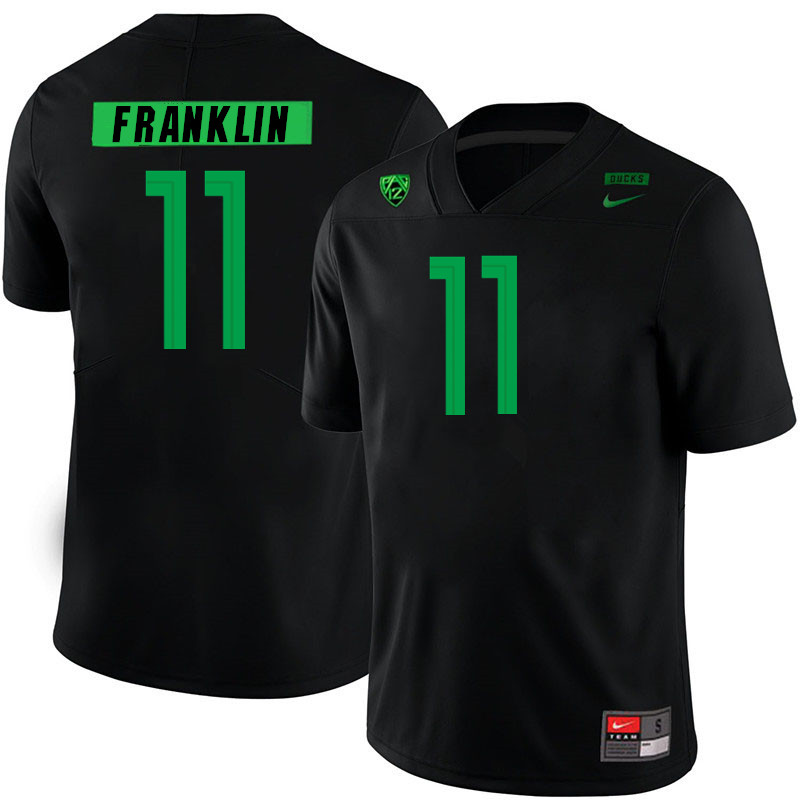 Men #11 Troy Franklin Oregon Ducks College Football Jerseys Stitched Sale-Black
